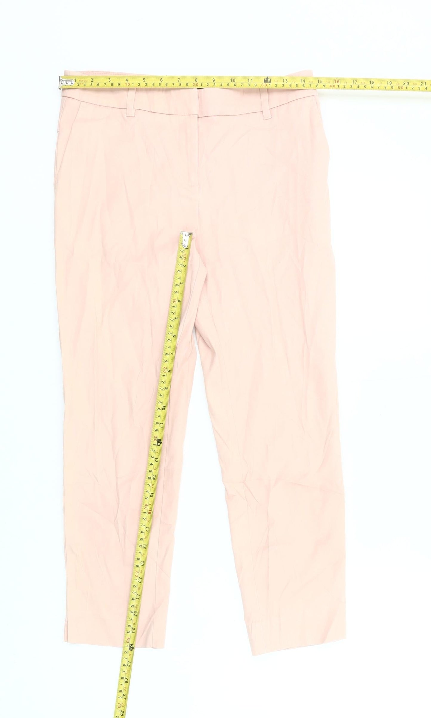 Next Womens Beige Chino Slim Fit Trousers Size S