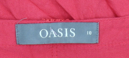 Oasis Women’s Pink Lace Sleeve Tunic Blouse UK 10