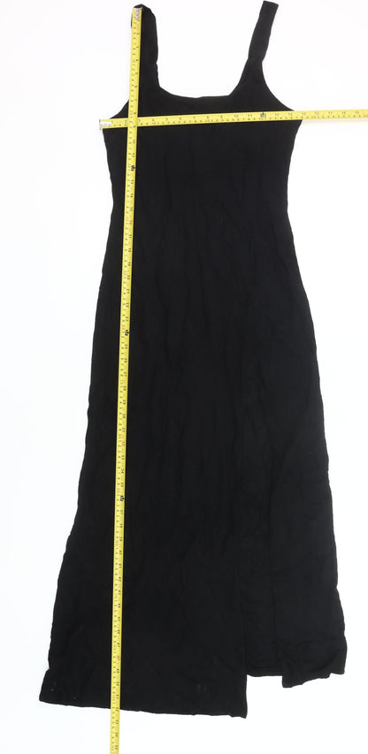 ASOS DESIGN Women’s Black Size 6 Long Slip Dress Summer