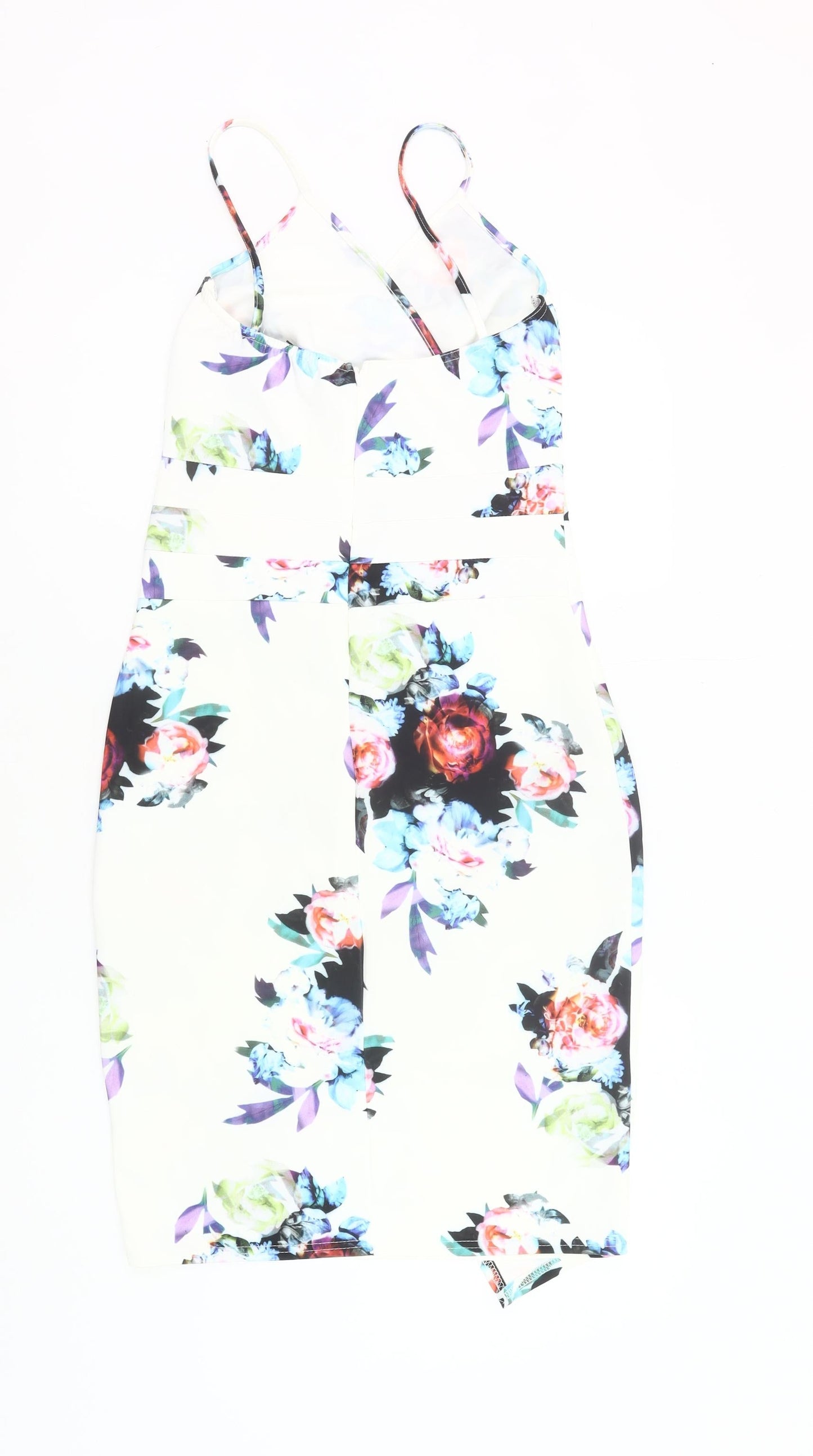 Missi London Womens Multicoloured Floral Bodycon Dress Size 12