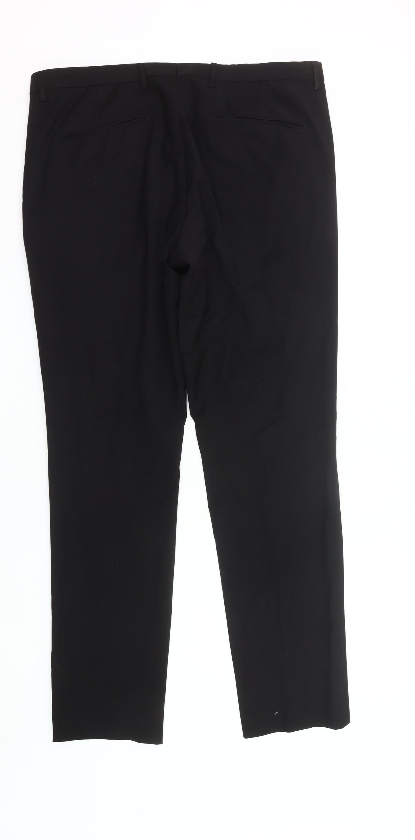 Marks and Spencer Men's Black Wool Slim Fit Dress Pants 38W 33L