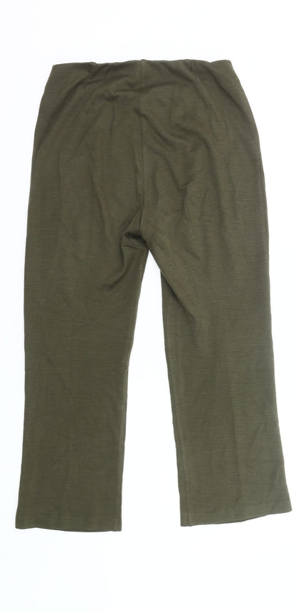 Slimma Signature Women’s Green Size 12 Straight Trousers Acrylic