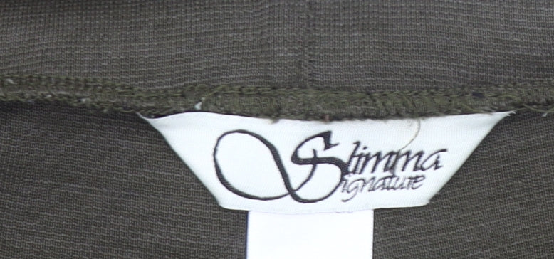 Slimma Signature Women’s Green Size 12 Straight Trousers Acrylic