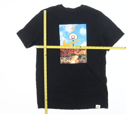 Nike Men's Black Graphic Basketball T-Shirt Medium