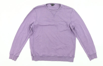 Whistles Womens Purple Cotton Crew Neck Sweatshirt M