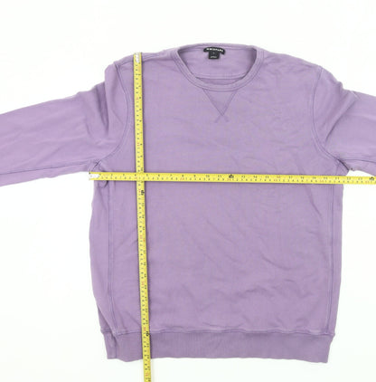 Whistles Womens Purple Cotton Crew Neck Sweatshirt M