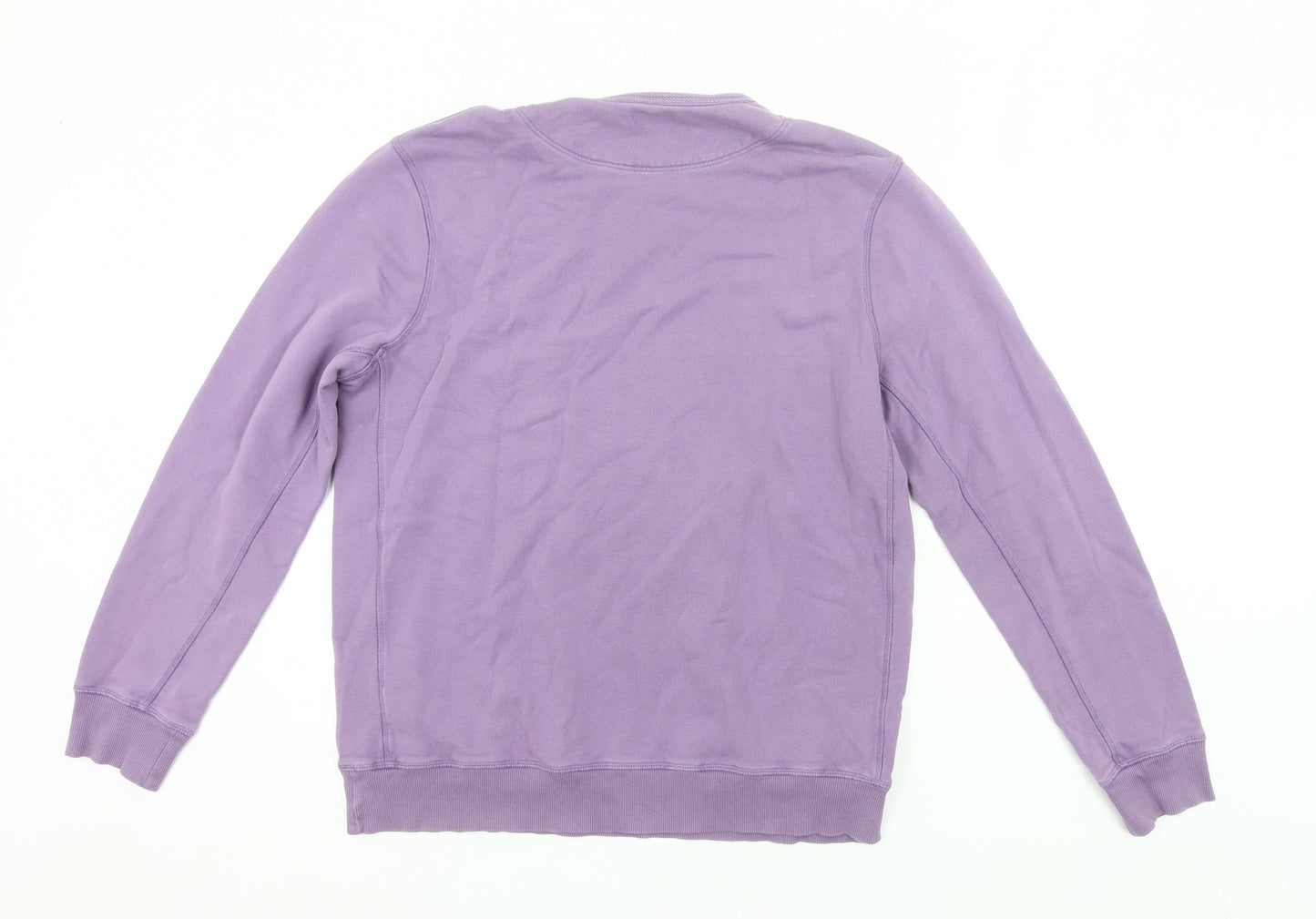 Whistles Womens Purple Cotton Crew Neck Sweatshirt M