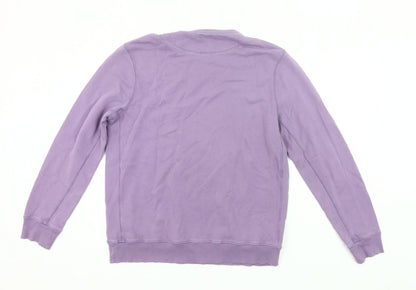 Whistles Womens Purple Cotton Crew Neck Sweatshirt M