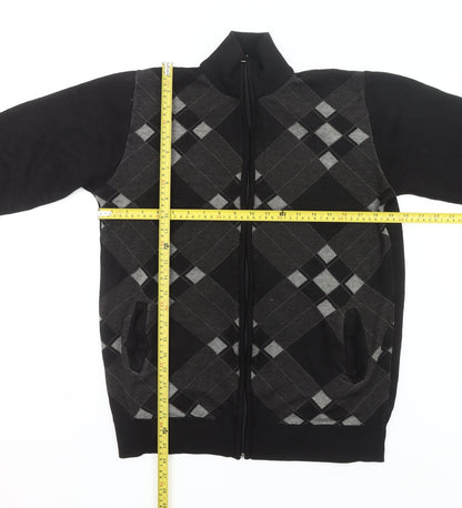 Smith & Taylor Men’s Black XL Argyle Full Zip Jumper