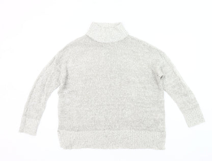 New Look Women Grey Roll Neck Chunky Knit Pullover Jumper M