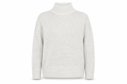 New Look Women Grey Roll Neck Chunky Knit Pullover Jumper M
