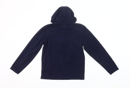 Mountain Warehouse Boys Blue Fleece Hoodie 13 Years 1/4 Zip Lightweight