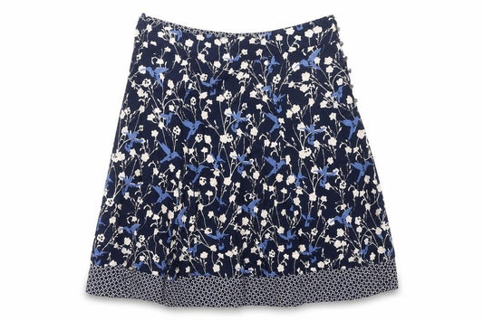 RJR John Rocha Women’s Blue Floral A-Line Viscose Skirt Size 14