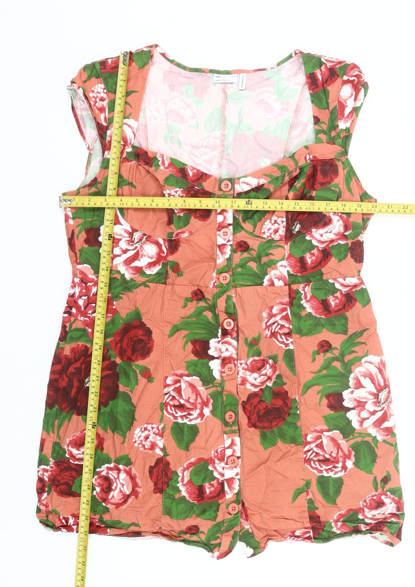 ASOS Design Women’s Multicoloured Floral Shift Dress Size 18