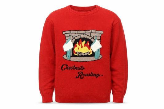 Avenue Collection Mens Red XL Christmas Jumper Pullover Knit