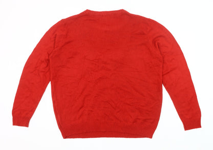 Avenue Collection Mens Red XL Christmas Jumper Pullover Knit