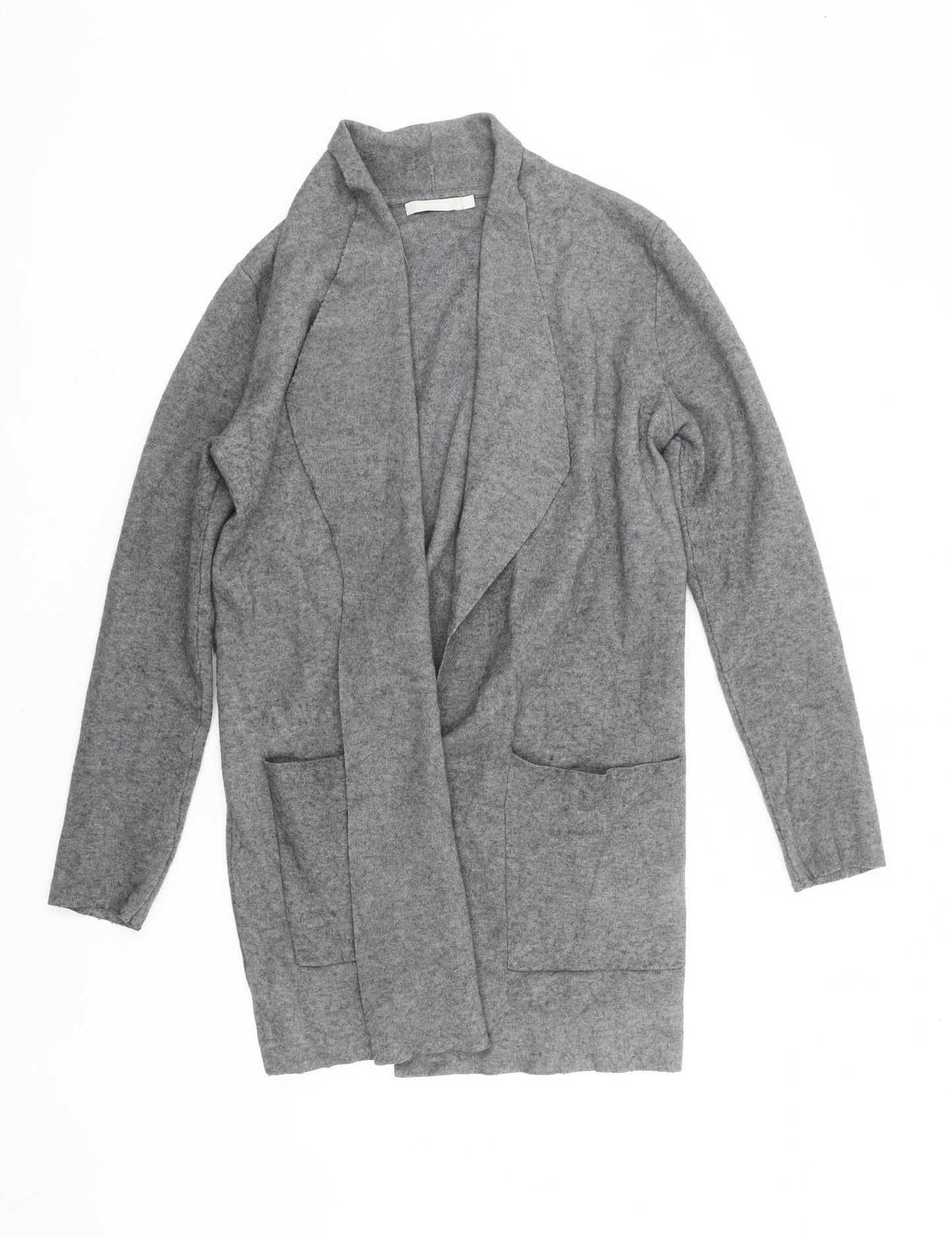 Tatuum Womens Grey Knit Cardigan S Long Sleeve Open Front