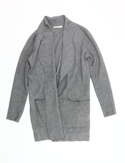 Tatuum Womens Grey Knit Cardigan S Long Sleeve Open Front