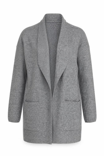 Tatuum Womens Grey Knit Cardigan S Long Sleeve Open Front