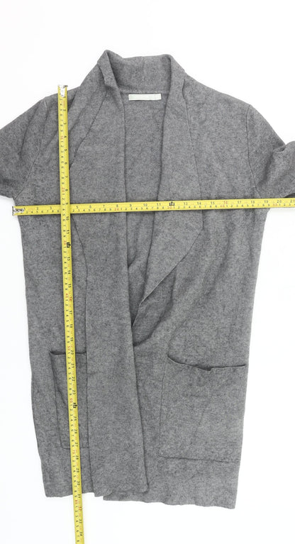Tatuum Womens Grey Knit Cardigan S Long Sleeve Open Front