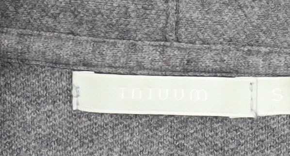 Tatuum Womens Grey Knit Cardigan S Long Sleeve Open Front