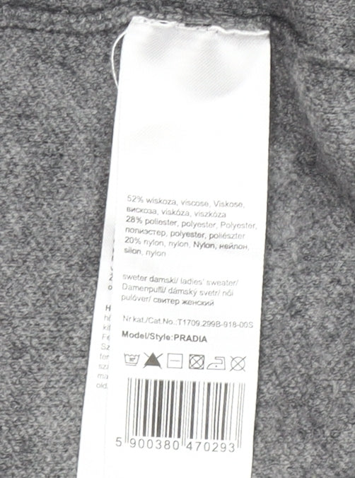 Tatuum Womens Grey Knit Cardigan S Long Sleeve Open Front