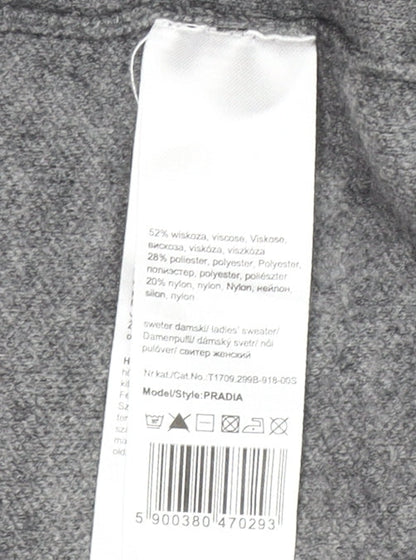 Tatuum Womens Grey Knit Cardigan S Long Sleeve Open Front