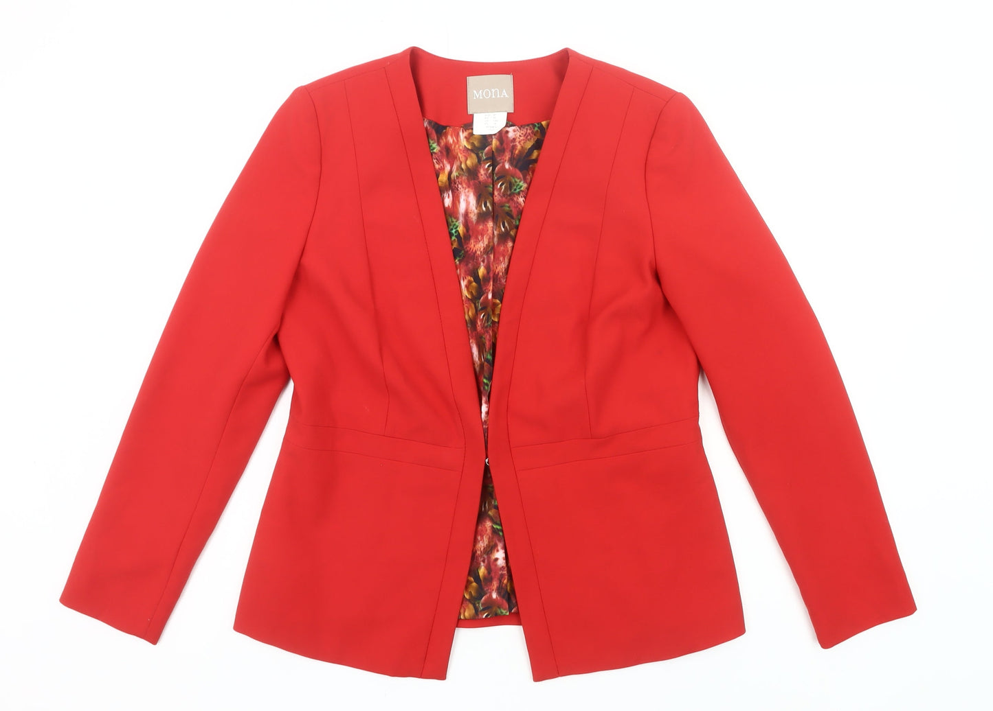 Mona Women’s Red Suit Jacket Size 14R Business Formal Blazer