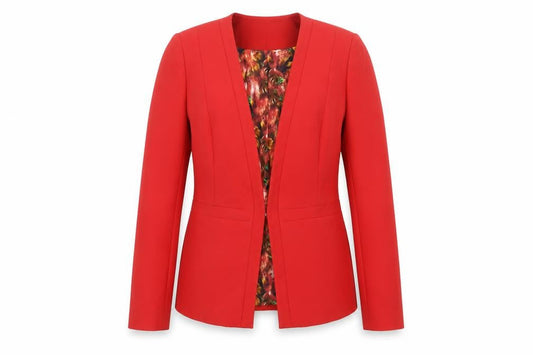 Mona Women’s Red Suit Jacket Size 14R Business Formal Blazer