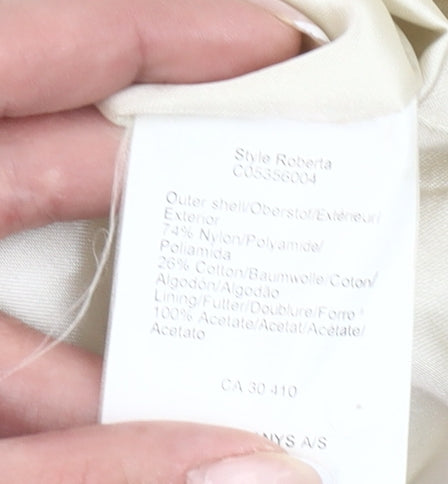 InWear Women’s Ivory Trench Coat UK 10 Buttoned Mid-Length Lined