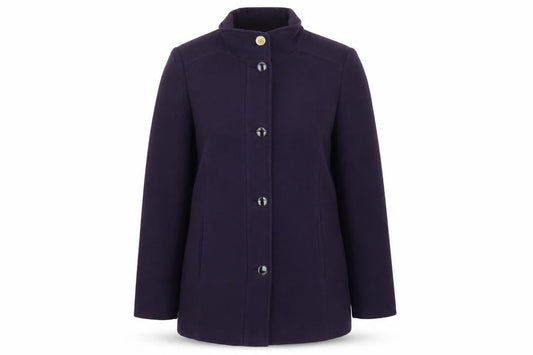Marks and Spencer Women’s Purple Wool Blend Mid-Length Coat Size 14