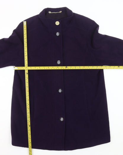 Marks and Spencer Women’s Purple Wool Blend Mid-Length Coat Size 14