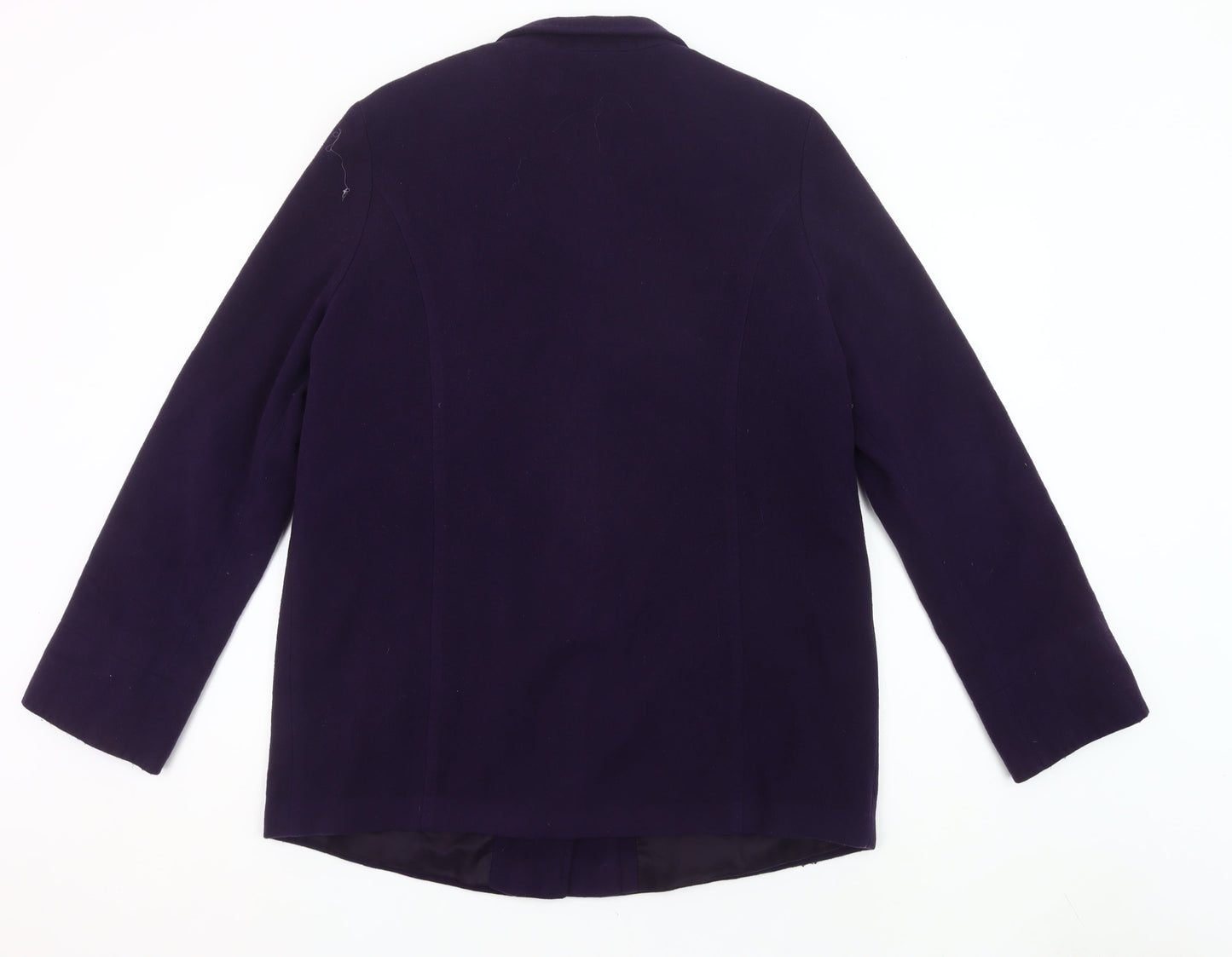 Marks and Spencer Women’s Purple Wool Blend Mid-Length Coat Size 14
