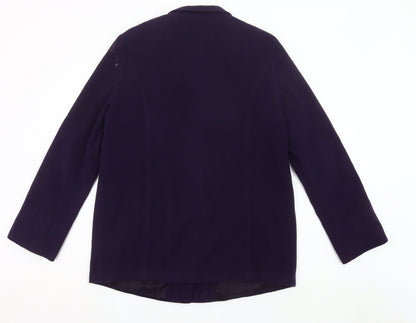 Marks and Spencer Women’s Purple Wool Blend Mid-Length Coat Size 14