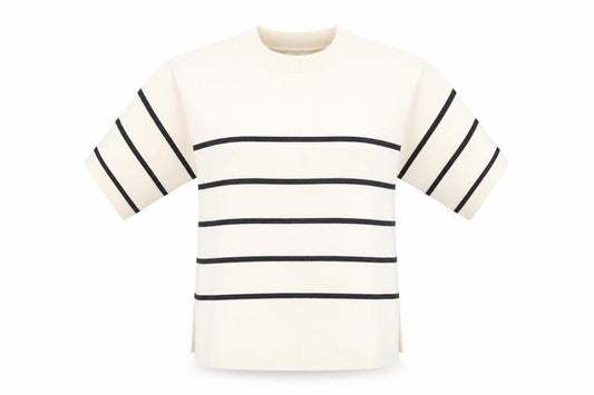 Selected Femme Women’s Beige Striped Knit Pullover Jumper XS