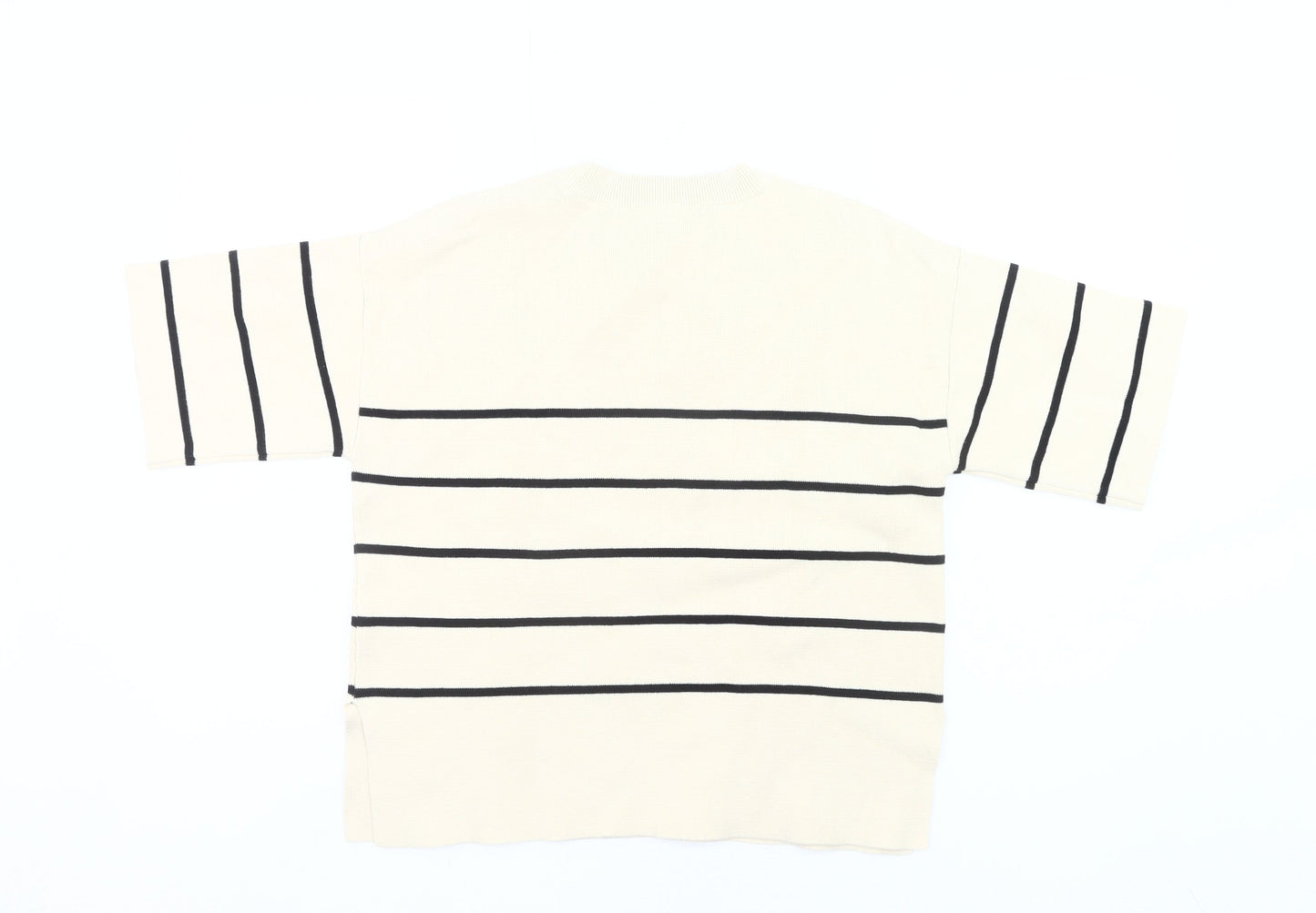 Selected Femme Women’s Beige Striped Knit Pullover Jumper XS
