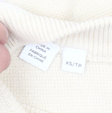 Selected Femme Women’s Beige Striped Knit Pullover Jumper XS