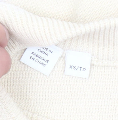 Selected Femme Women’s Beige Striped Knit Pullover Jumper XS