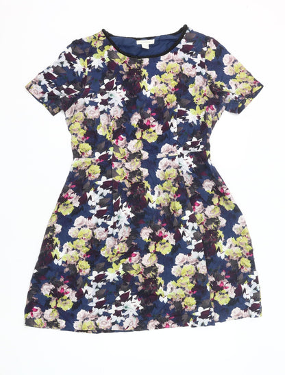 Monsoon Women Multicoloured Floral Fit & Flare Dress Size 14