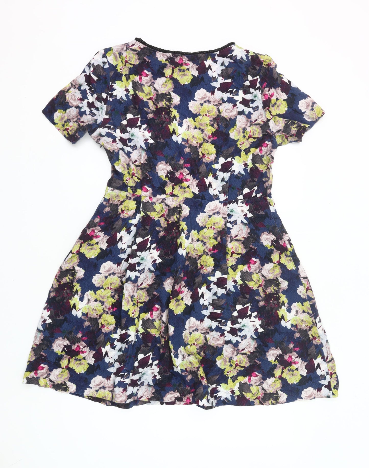 Monsoon Women Multicoloured Floral Fit & Flare Dress Size 14
