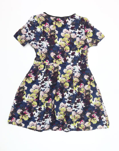 Monsoon Women Multicoloured Floral Fit & Flare Dress Size 14
