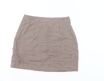 Pull&Bear Women’s Multicoloured Check Skirt M Short Pencil Preppy
