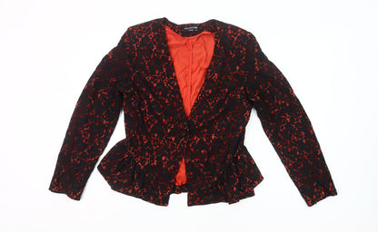 Collection London Women Black Red Lace Suit Jacket Size 12 Formal