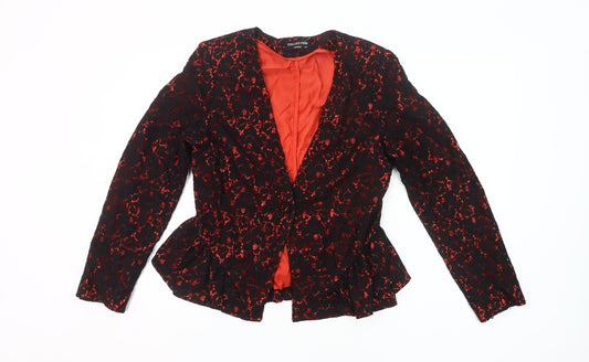 Collection London Women Black Red Lace Suit Jacket Size 12 Formal