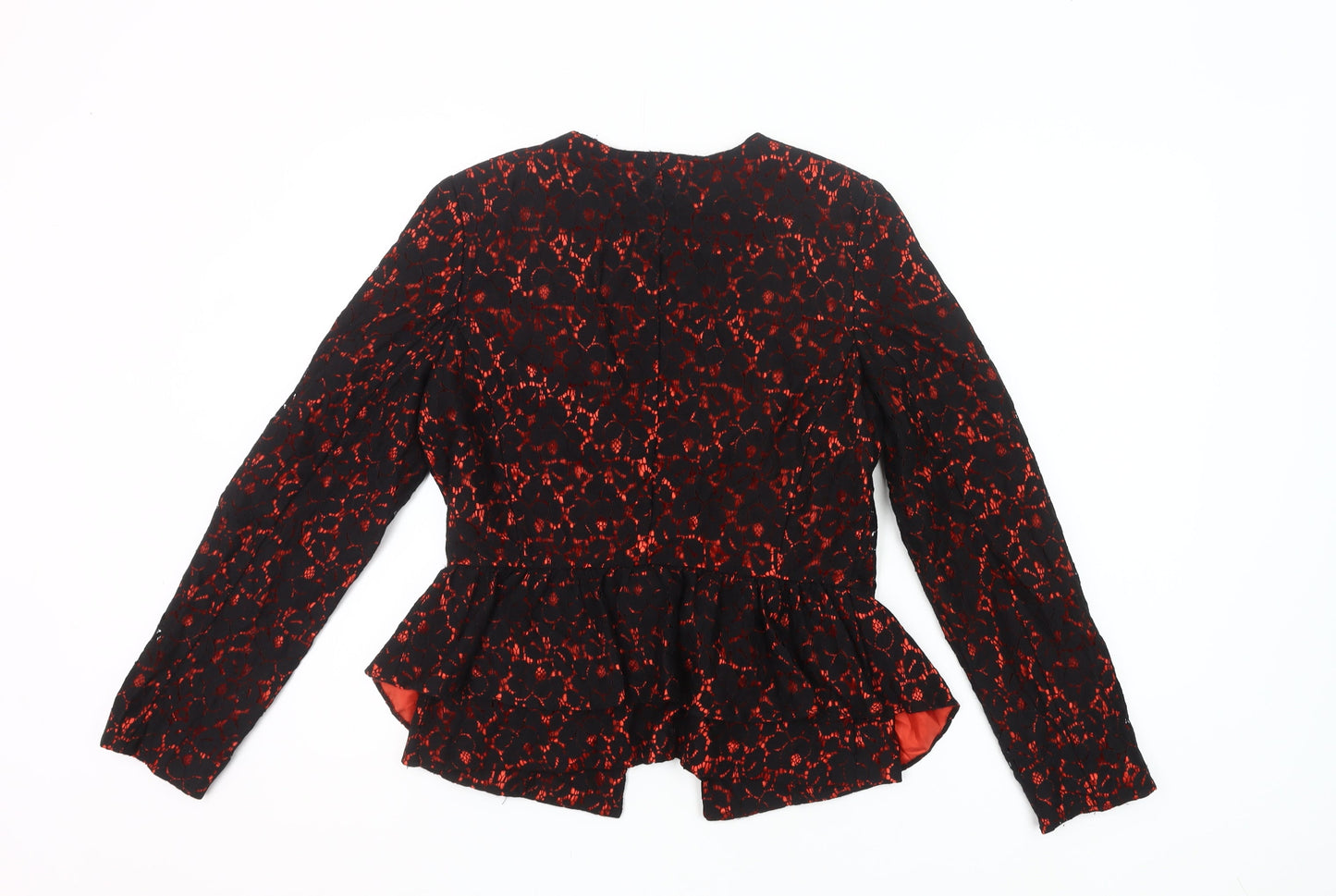Collection London Women Black Red Lace Suit Jacket Size 12 Formal