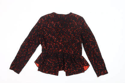 Collection London Women Black Red Lace Suit Jacket Size 12 Formal