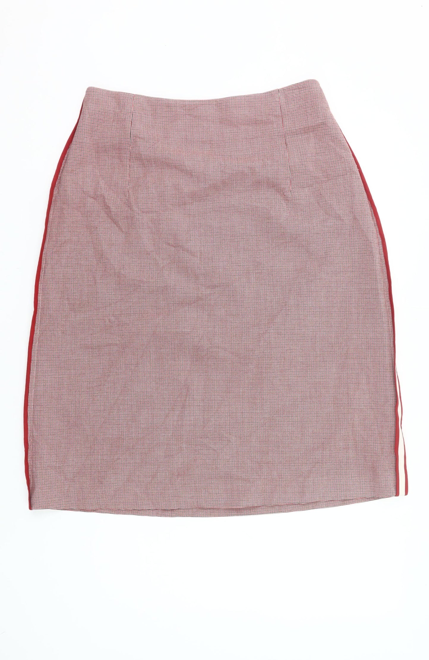 Carolyn Donnelly Women Red Check Pencil Skirt UK 16 Workwear