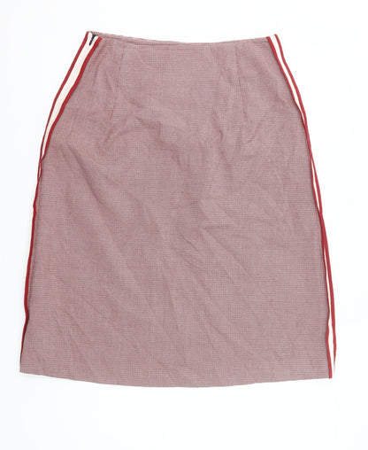 Carolyn Donnelly Women Red Check Pencil Skirt UK 16 Workwear