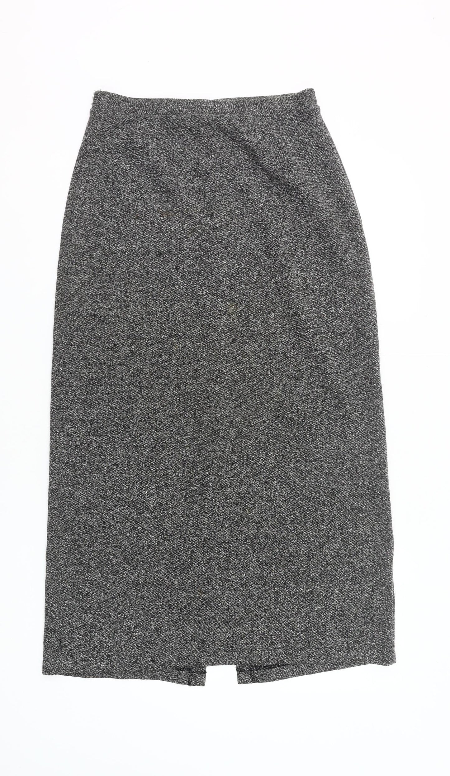 Liz Claiborne Women’s Grey Midi Pencil Skirt Size S Cotton Blend