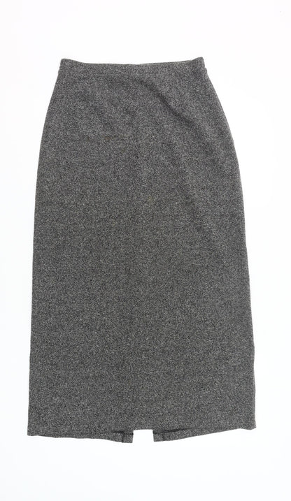 Liz Claiborne Women’s Grey Midi Pencil Skirt Size S Cotton Blend